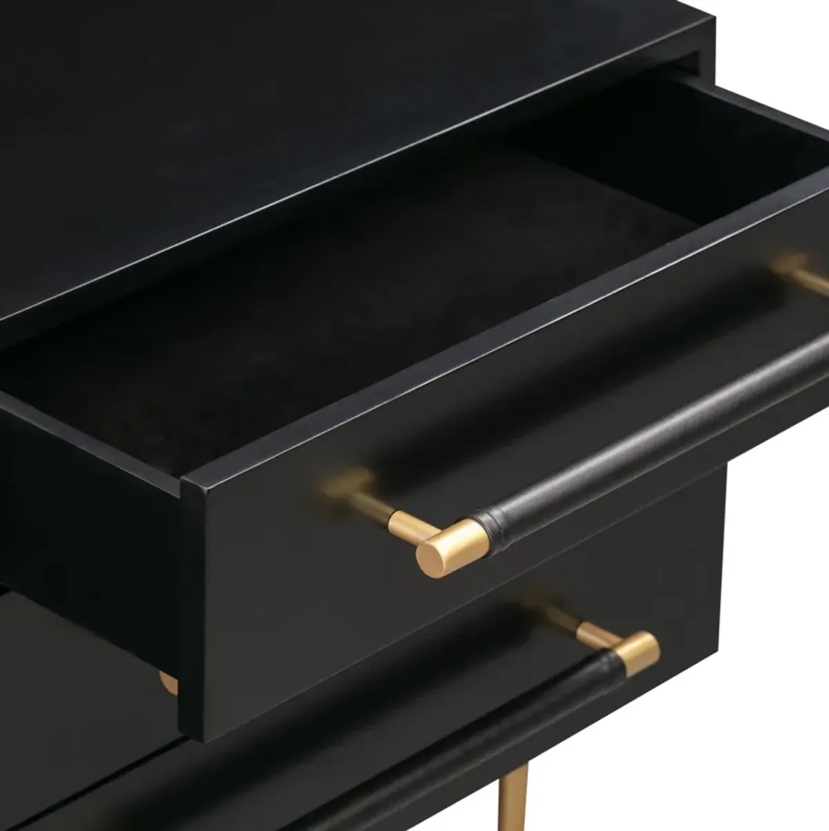 Pollux 3-Drawer Nightstand - Black