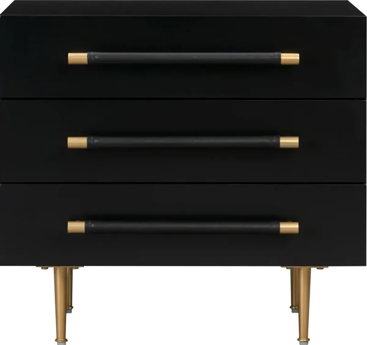 Pollux 3-Drawer Nightstand - Black