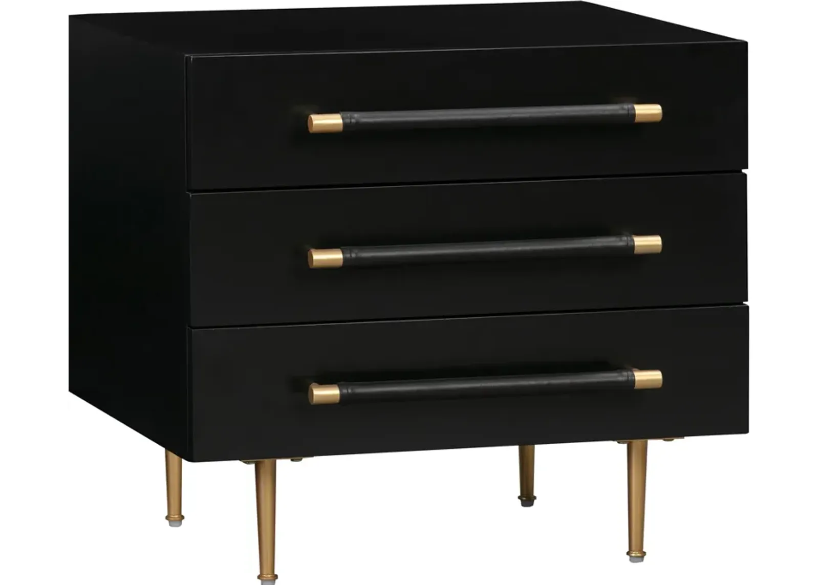 Pollux 3-Drawer Nightstand - Black