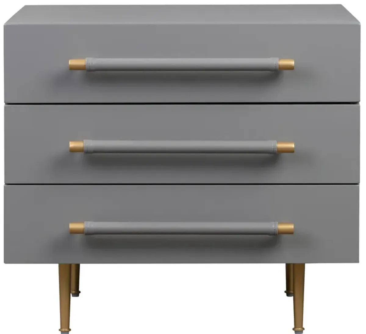 Pollux 3-Drawer Nightstand - Gray