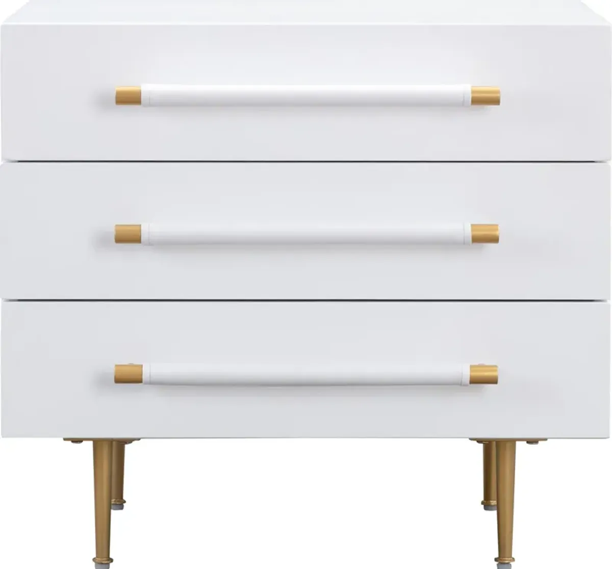 Pollux 3-Drawer Nightstand - White