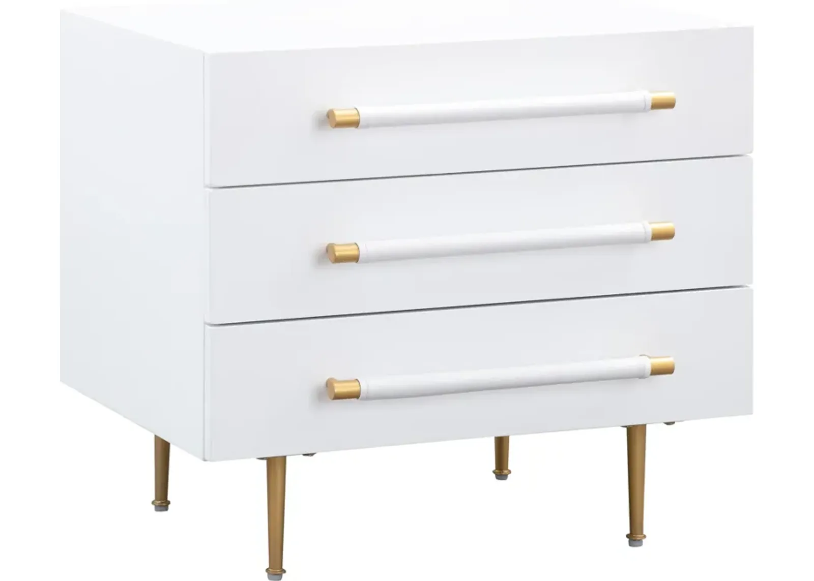 Pollux 3-Drawer Nightstand - White