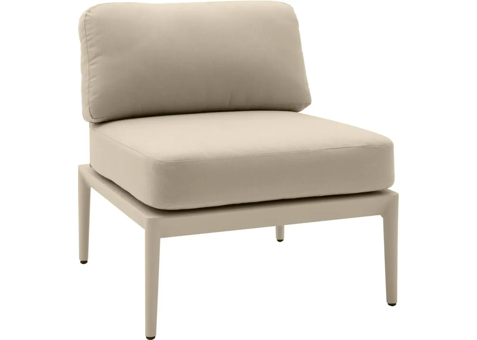 Vancouver Outdoor Armless Chair - Taupe