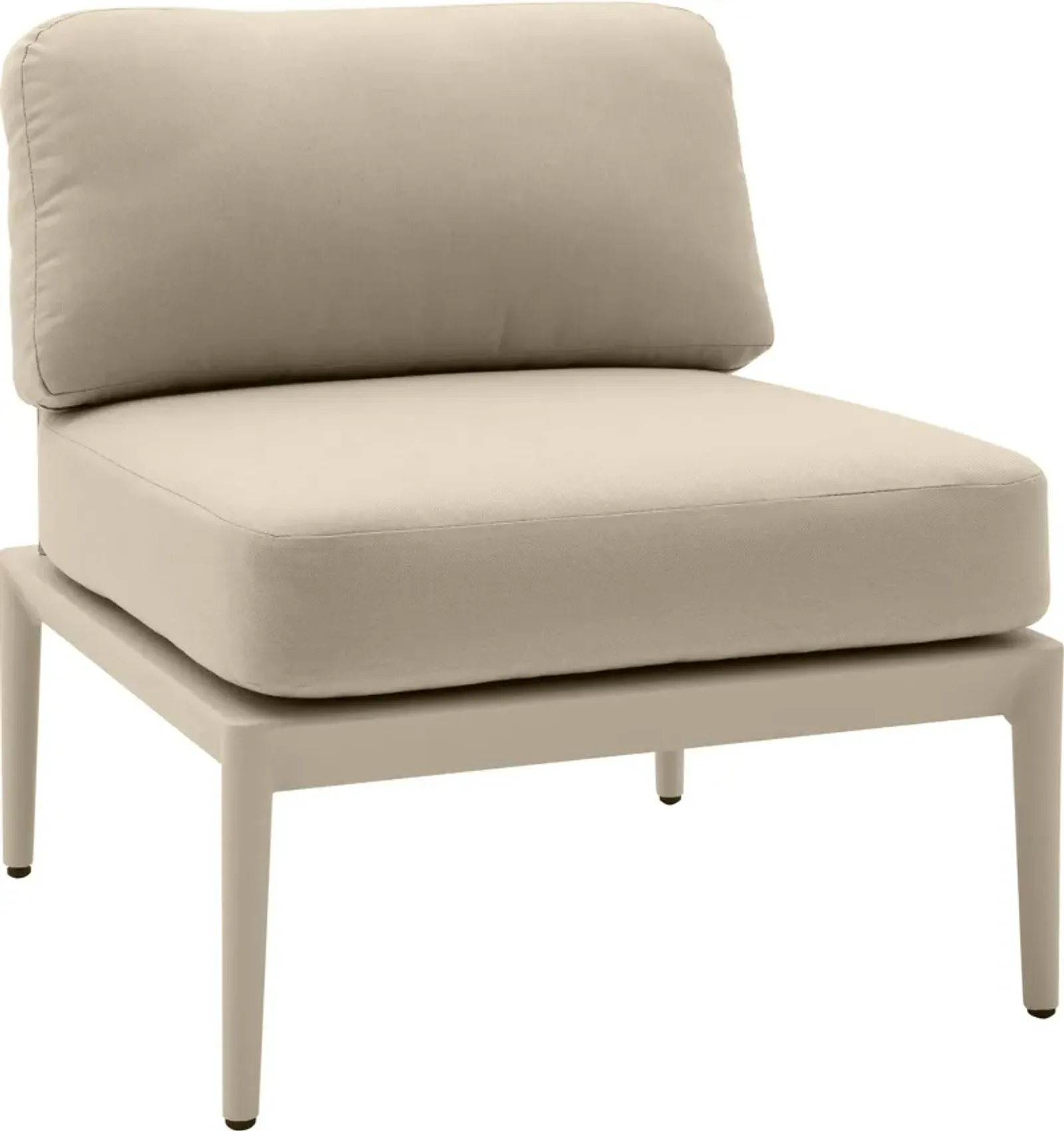 Vancouver Outdoor Armless Chair - Taupe