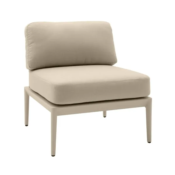 Vancouver Outdoor Armless Chair - Taupe