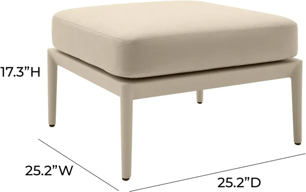 Vancouver Outdoor Ottoman - Taupe