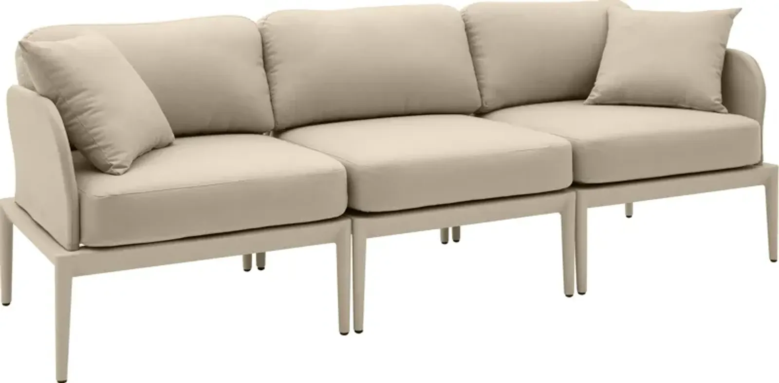 Vancouver 3-Piece Outdoor Modular Sofa - Taupe