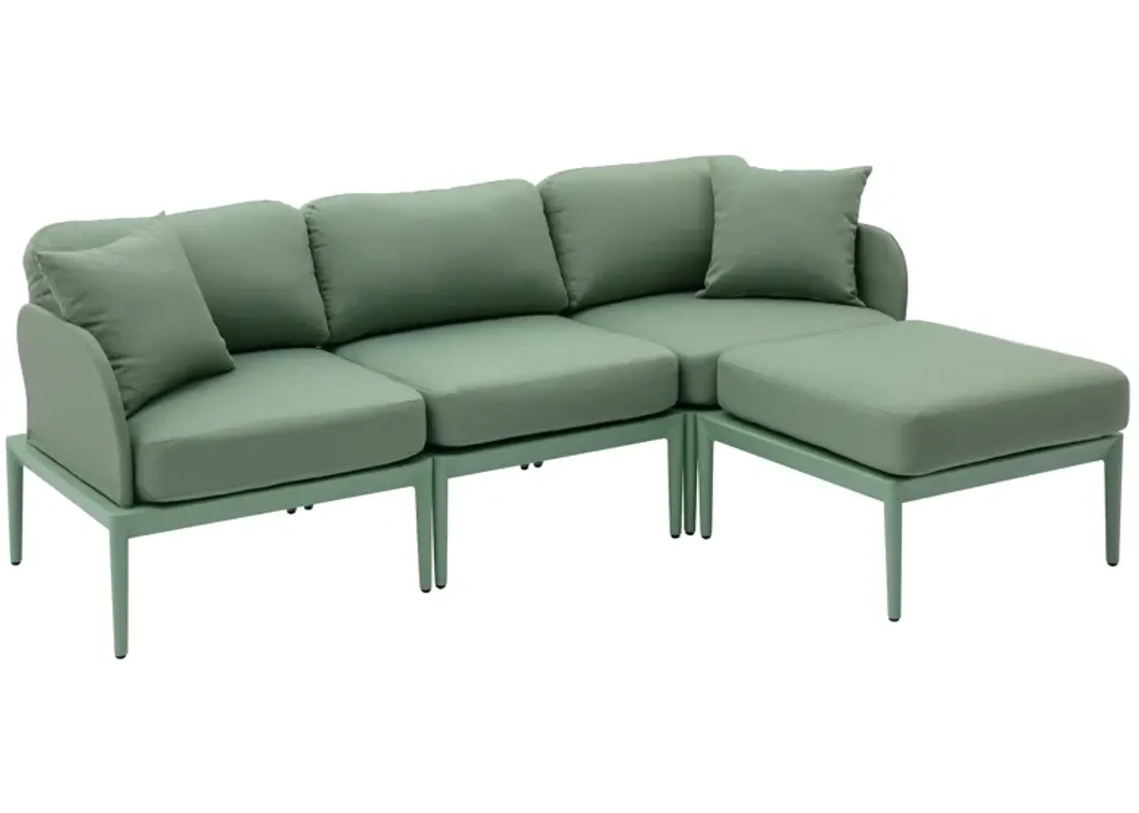 Vancouver 4-Piece Outdoor Modular Sectional - Green