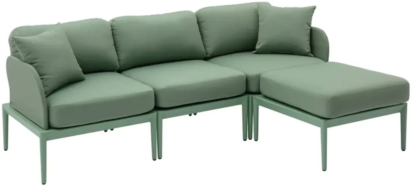 Vancouver 4-Piece Outdoor Modular Sectional - Green