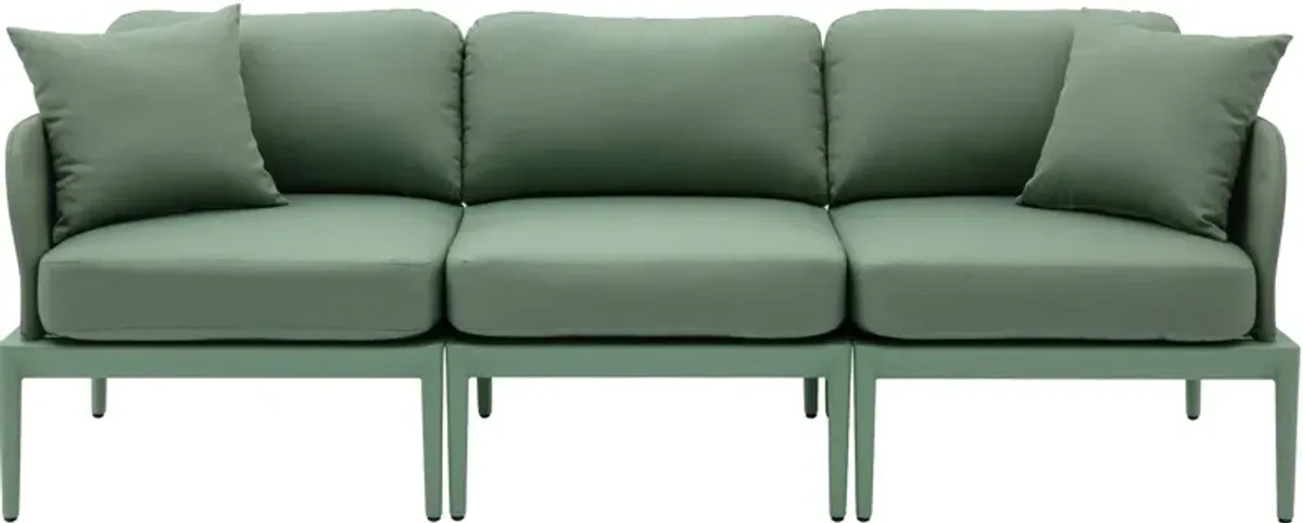 Vancouver 3-Piece Outdoor Modular Sofa - Green