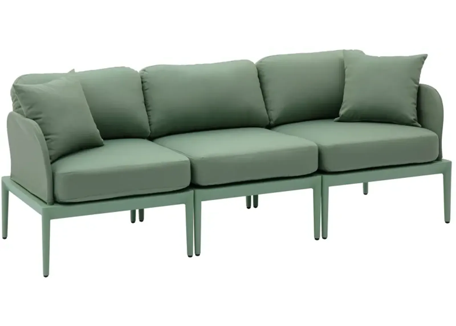 Vancouver 3-Piece Outdoor Modular Sofa - Green