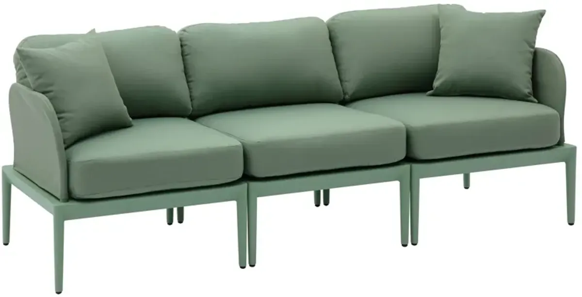 Vancouver 3-Piece Outdoor Modular Sofa - Green