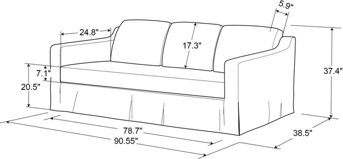 Serta Linwood Full Convertible Sofa Bed