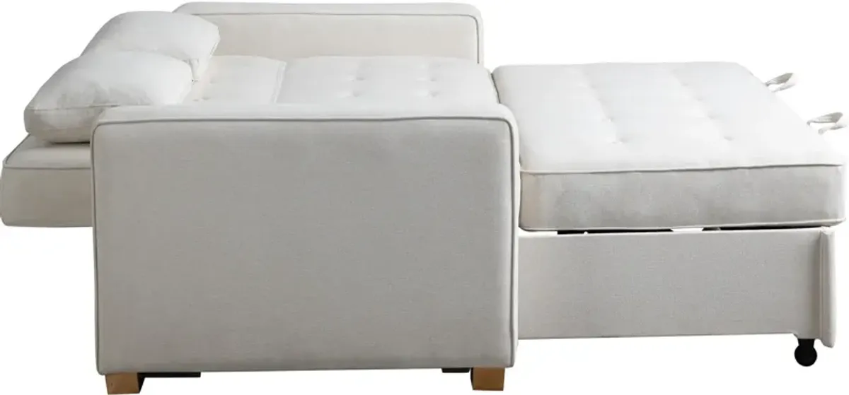 Serta Westly Full Convertible Sofa Bed - Cream