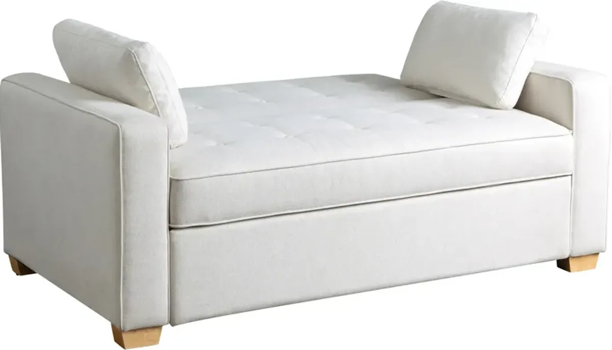 Serta Westly Full Convertible Sofa Bed - Cream