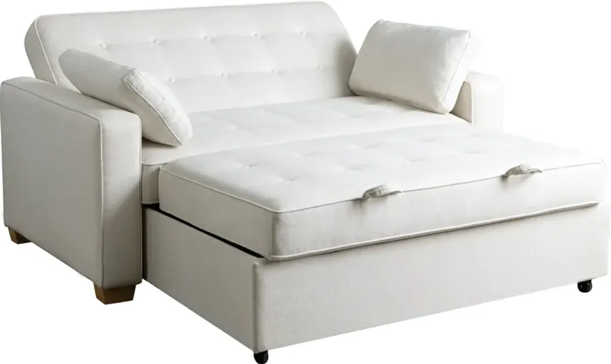 Serta Westly Full Convertible Sofa Bed - Cream