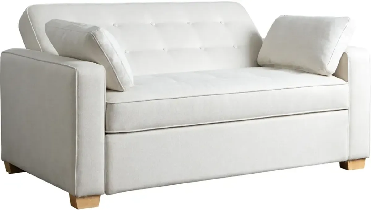 Serta Westly Full Convertible Sofa Bed - Cream