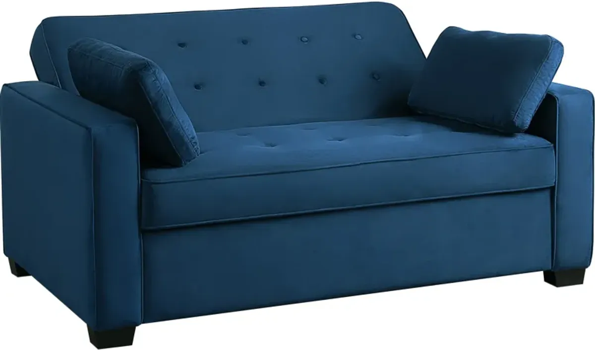 Serta Westly Full Convertible Sofa Bed - Navy