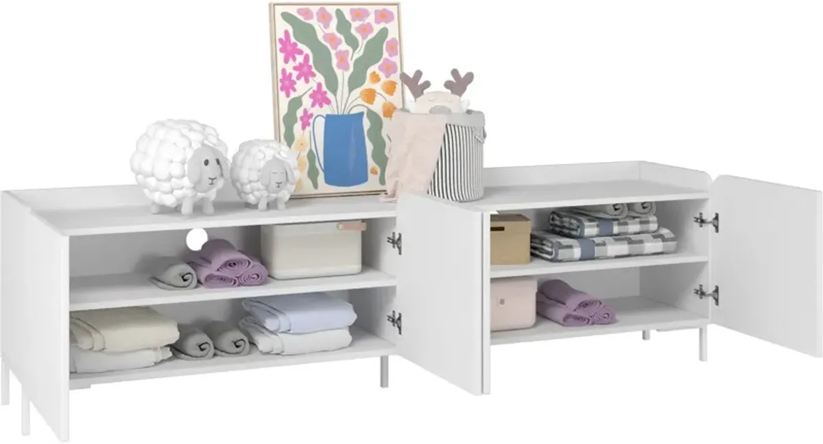 Duane 71" TV Stand - White