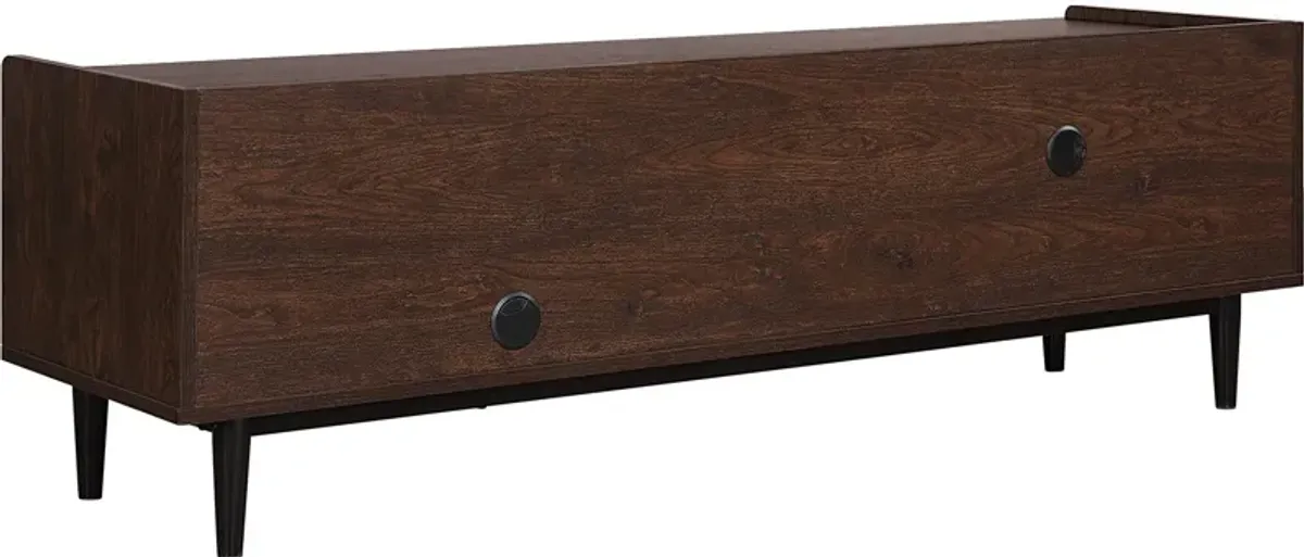 Colter 58" TV Stand - Dark Brown/Navy Blue