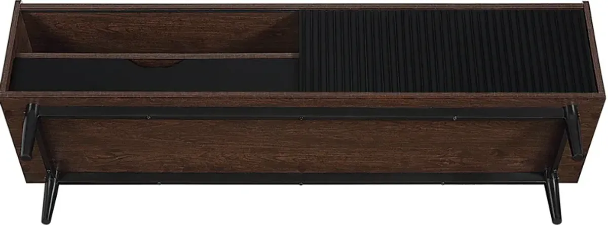 Colter 58" TV Stand - Dark Brown/Black