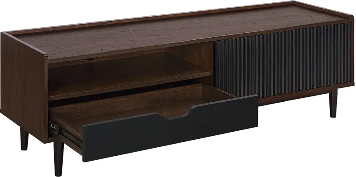 Colter 58" TV Stand - Dark Brown/Black