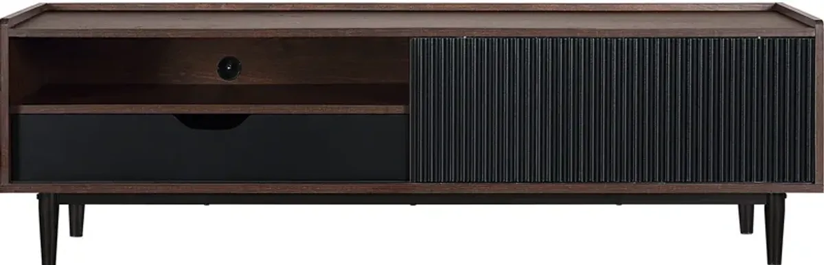 Colter 58" TV Stand - Dark Brown/Black