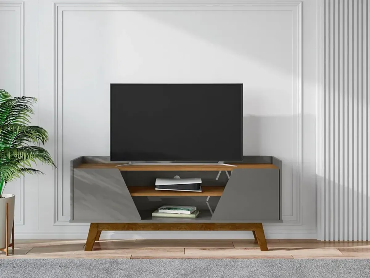 Bogardus 53" TV Stand - Gray/Nature