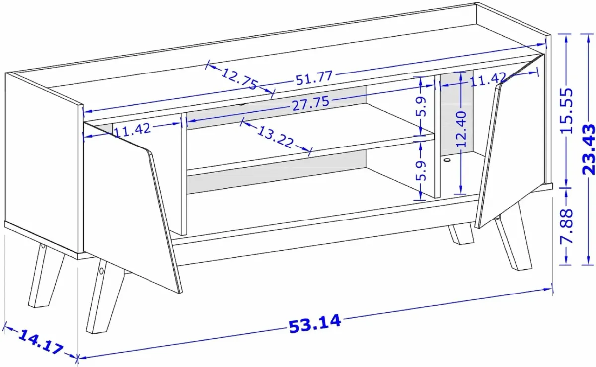 Bogardus 53" TV Stand - Greige/Nature