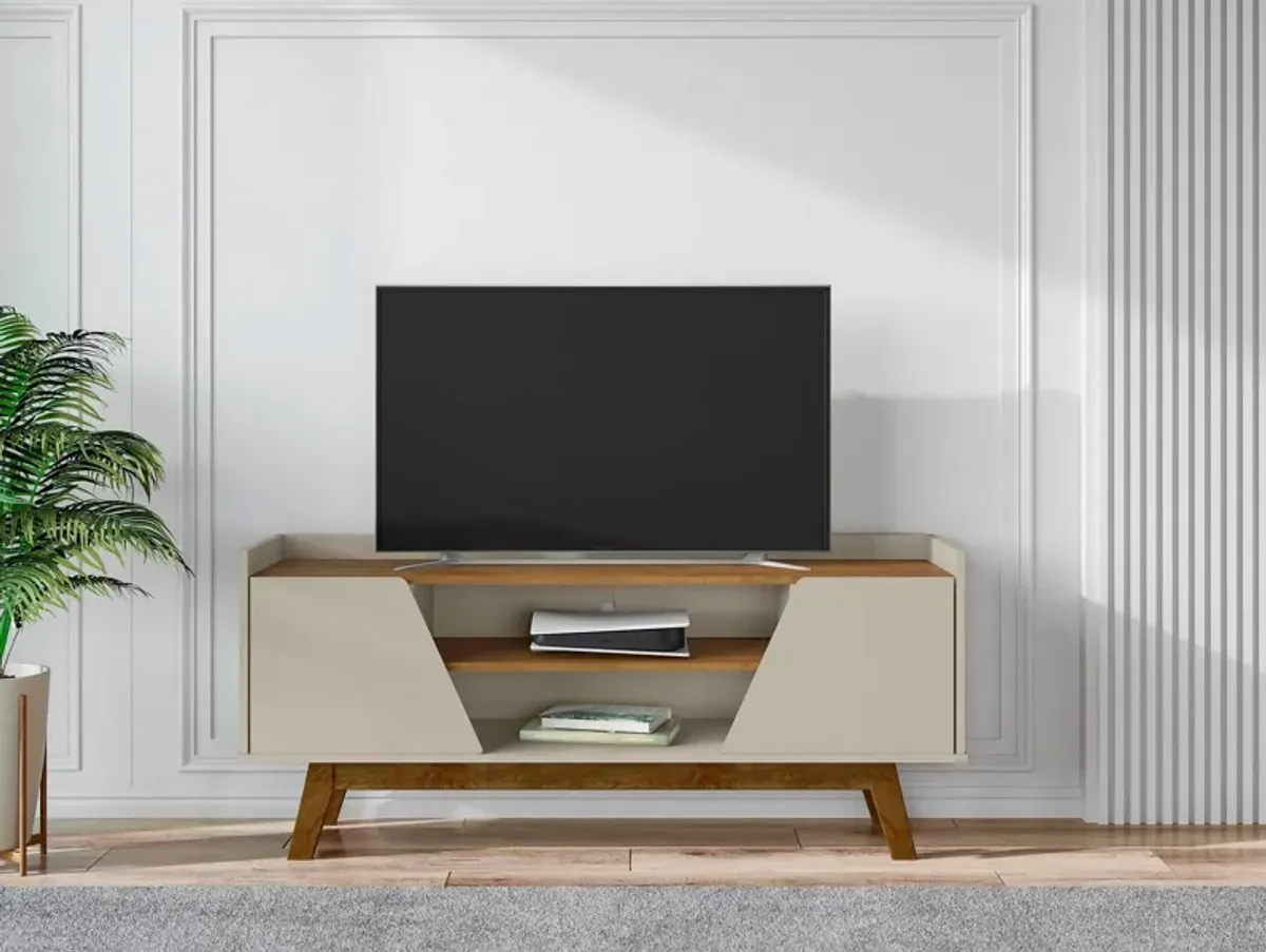 Bogardus 53" TV Stand - Greige/Nature