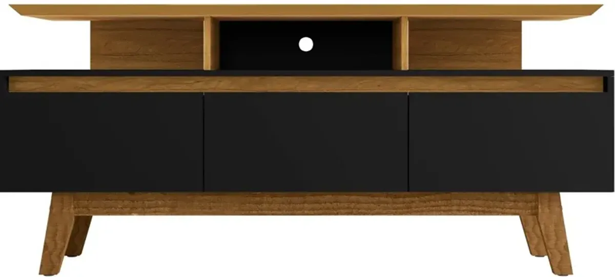 Valor 63" TV Stand - Black/Cinnamon