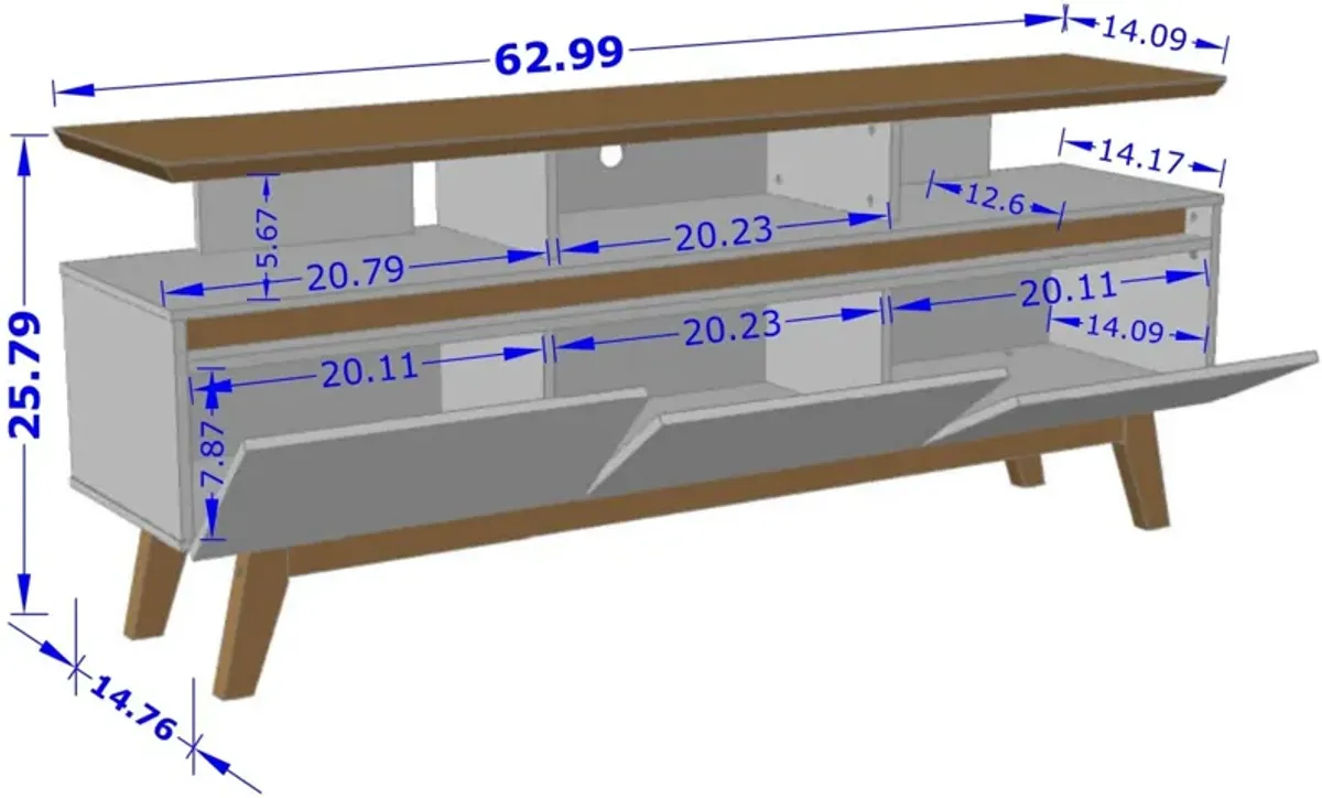 Valor 63" TV Stand - Rustic Brown