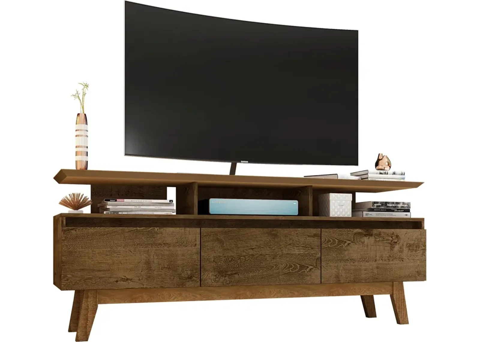 Valor 63" TV Stand - Rustic Brown