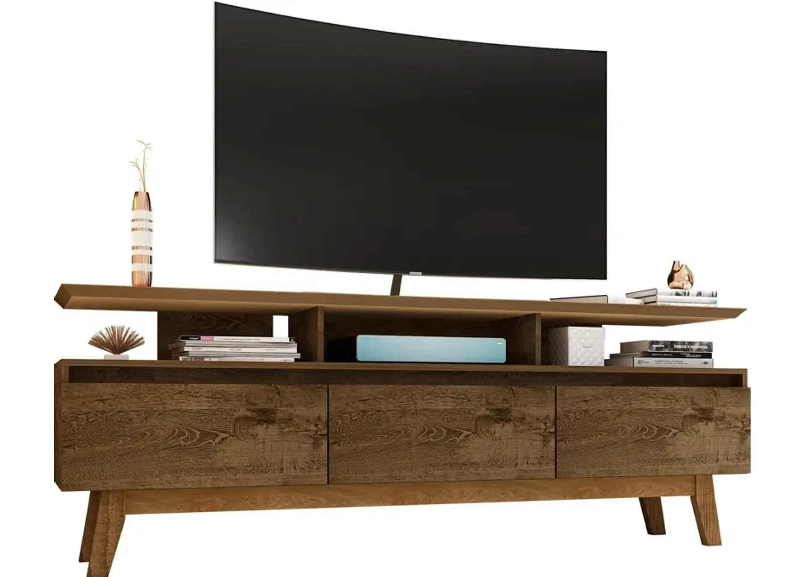 Valor 71" TV Stand - Rustic Brown