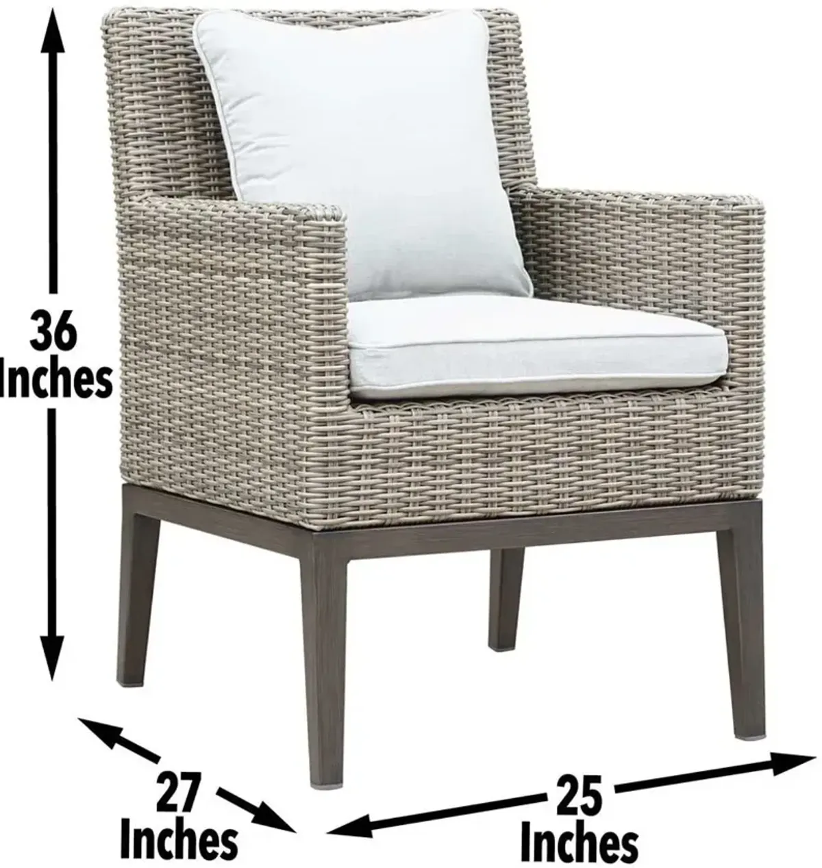 Caribbean Outdoor Set of 2 Dining Armchairs