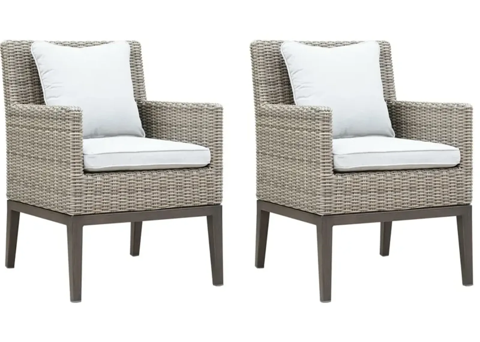 Caribbean Outdoor Set of 2 Dining Armchairs