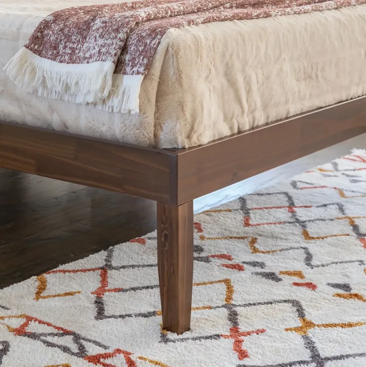 Elna Full Platform Bed - Walnut