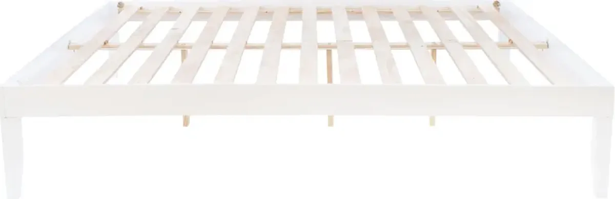 Elna King Platform Bed - White