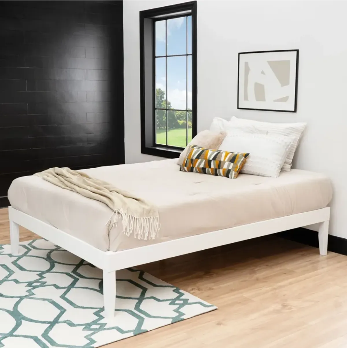 Elna Queen Platform Bed - White