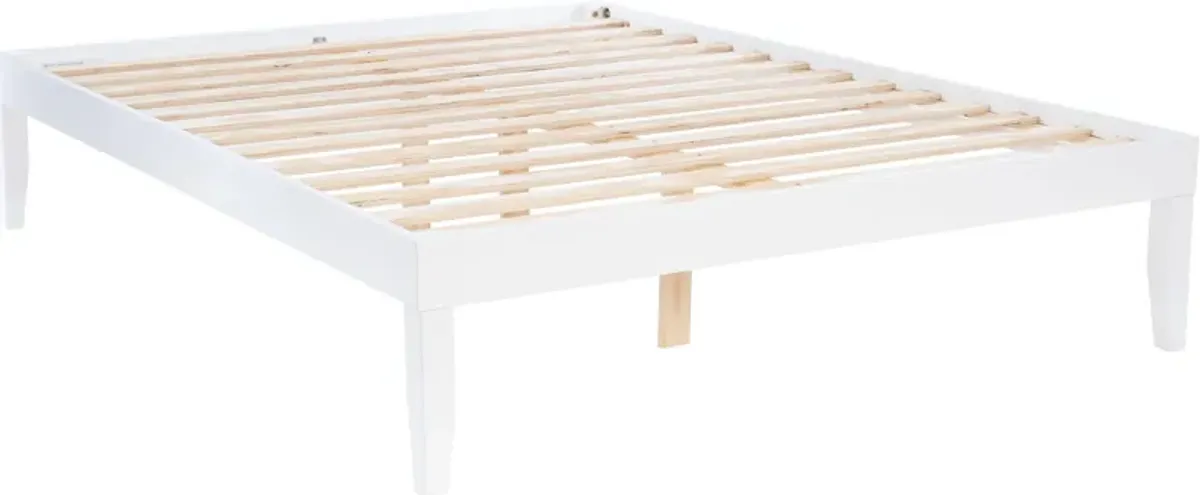 Elna Queen Platform Bed - White