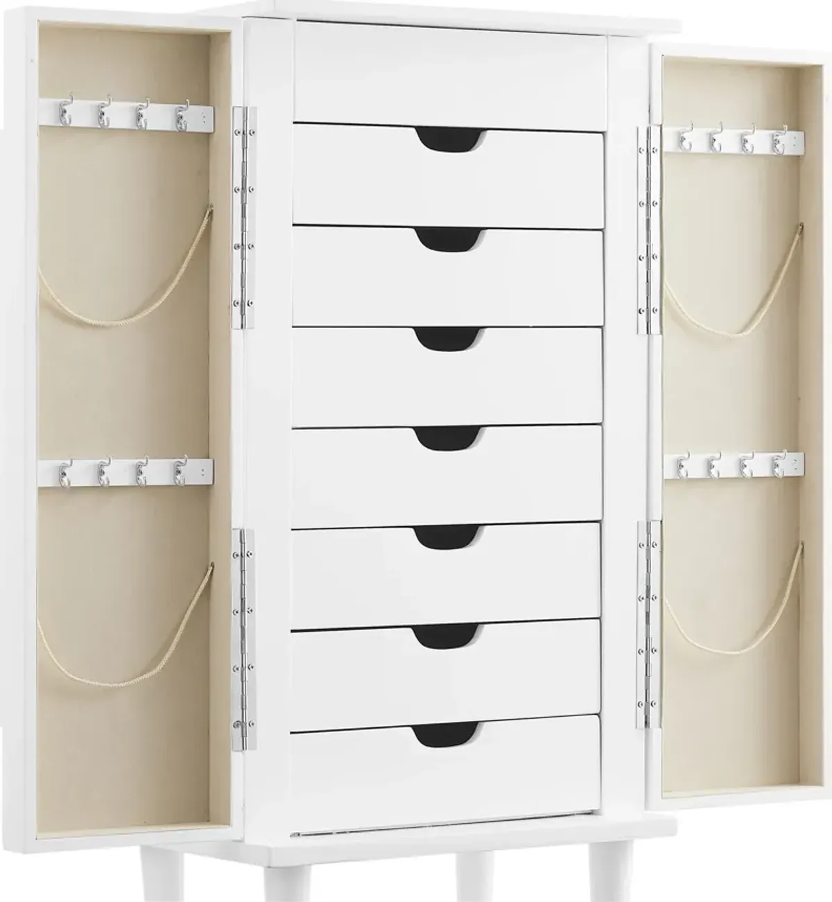 Lorilynn Jewelry Armoire - White