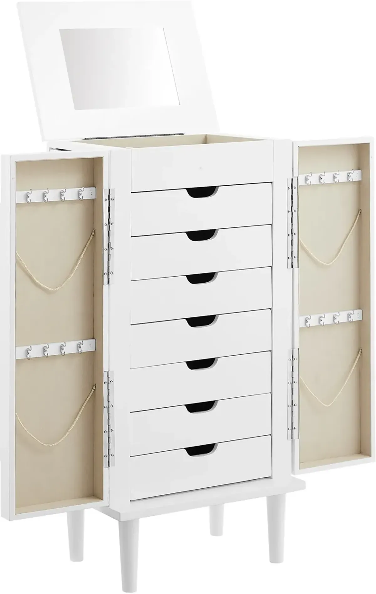 Lorilynn Jewelry Armoire - White