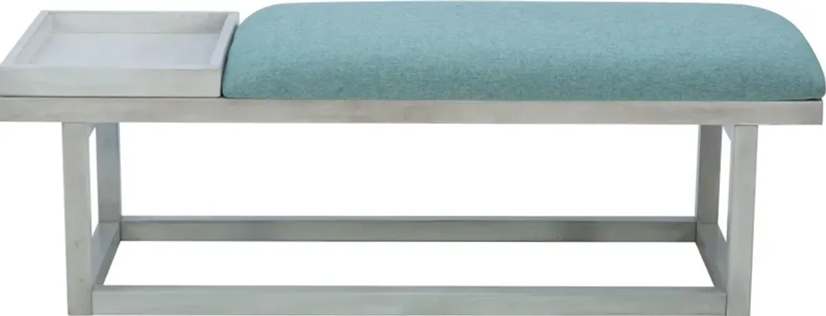 Francesco Bench - Whitewash/Aqua