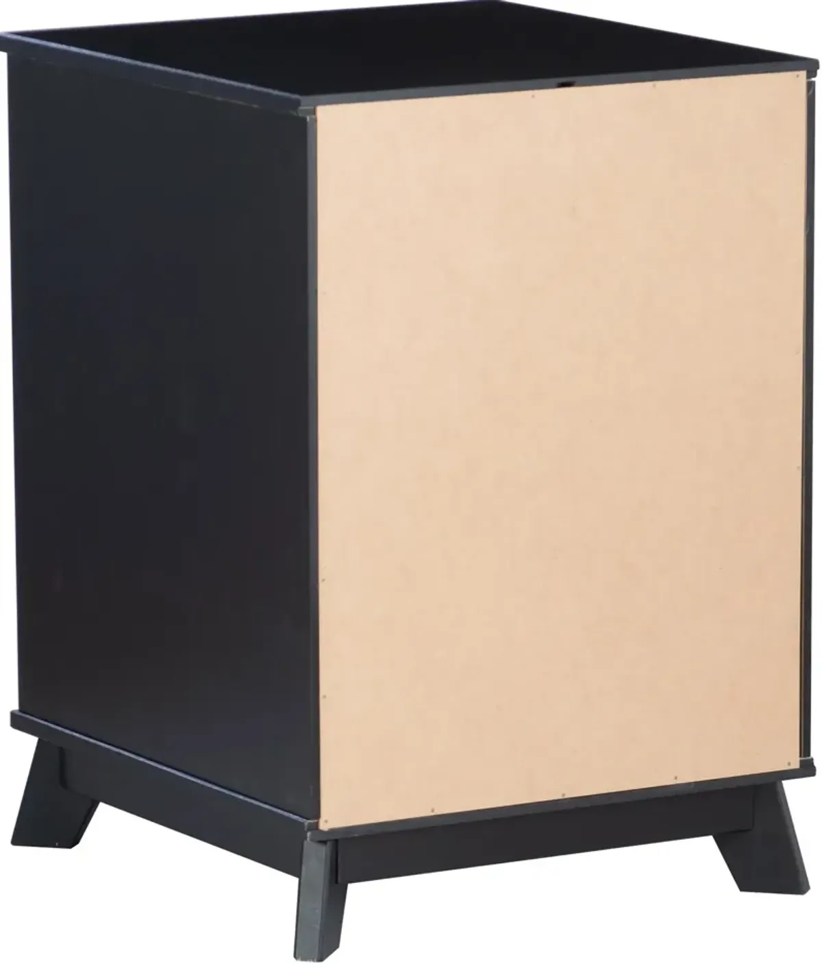 Elna 3-Drawer Nightstand - Black