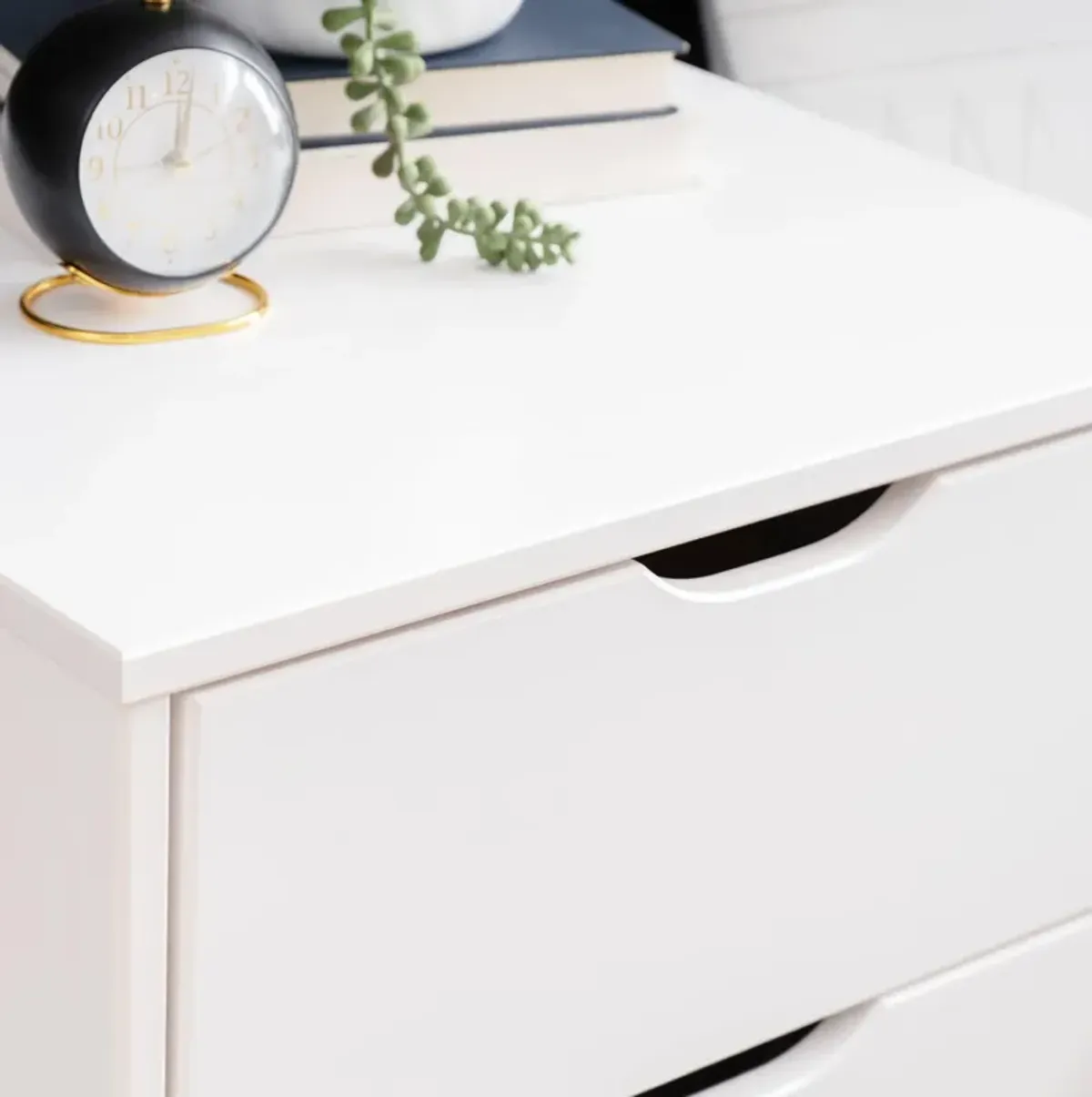 Elna 3-Drawer Nightstand - White