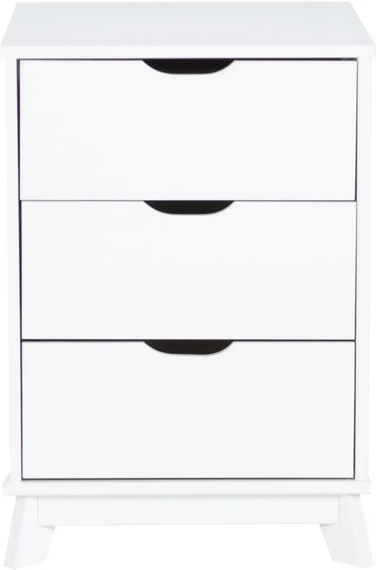 Elna 3-Drawer Nightstand - White