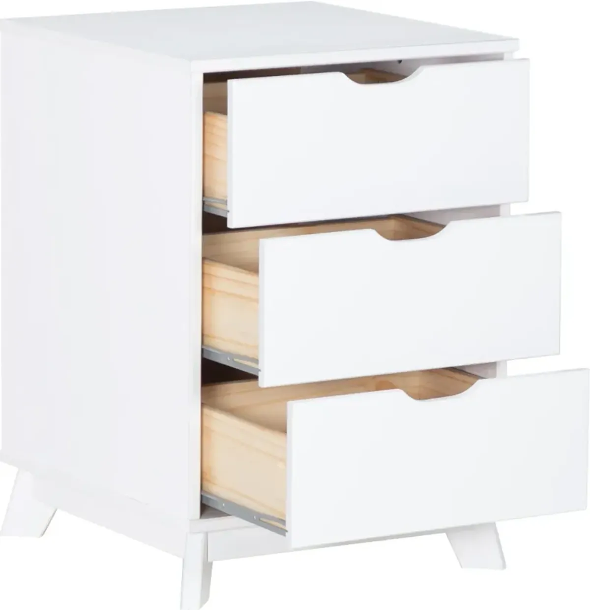 Elna 3-Drawer Nightstand - White