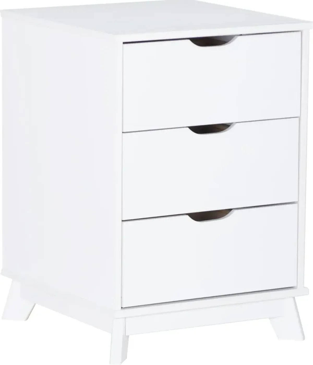 Elna 3-Drawer Nightstand - White