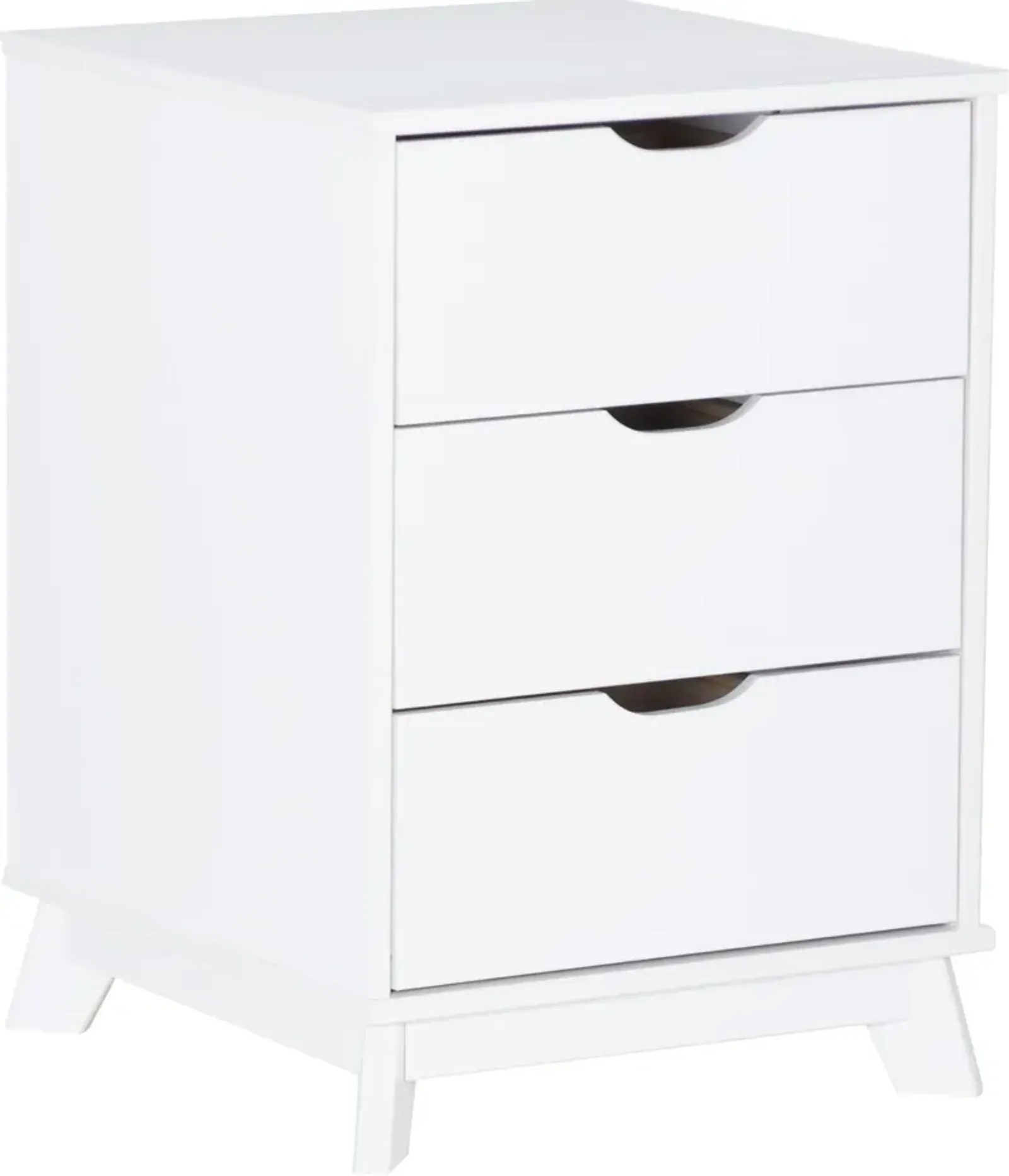 Elna 3-Drawer Nightstand - White