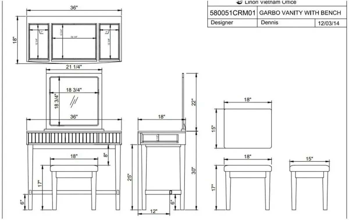 Alessandro Vanity Set